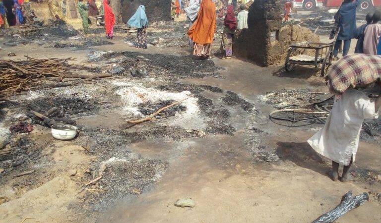Tragedy For Borno IDPs As Fire Guts 200 Houses in Unofficial Section